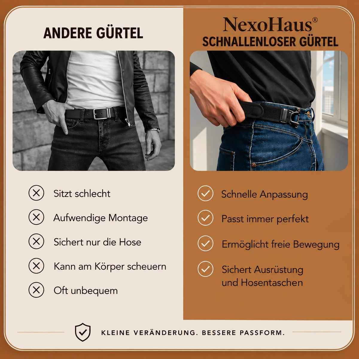 NexoHaus Schnallenloser Gürtel