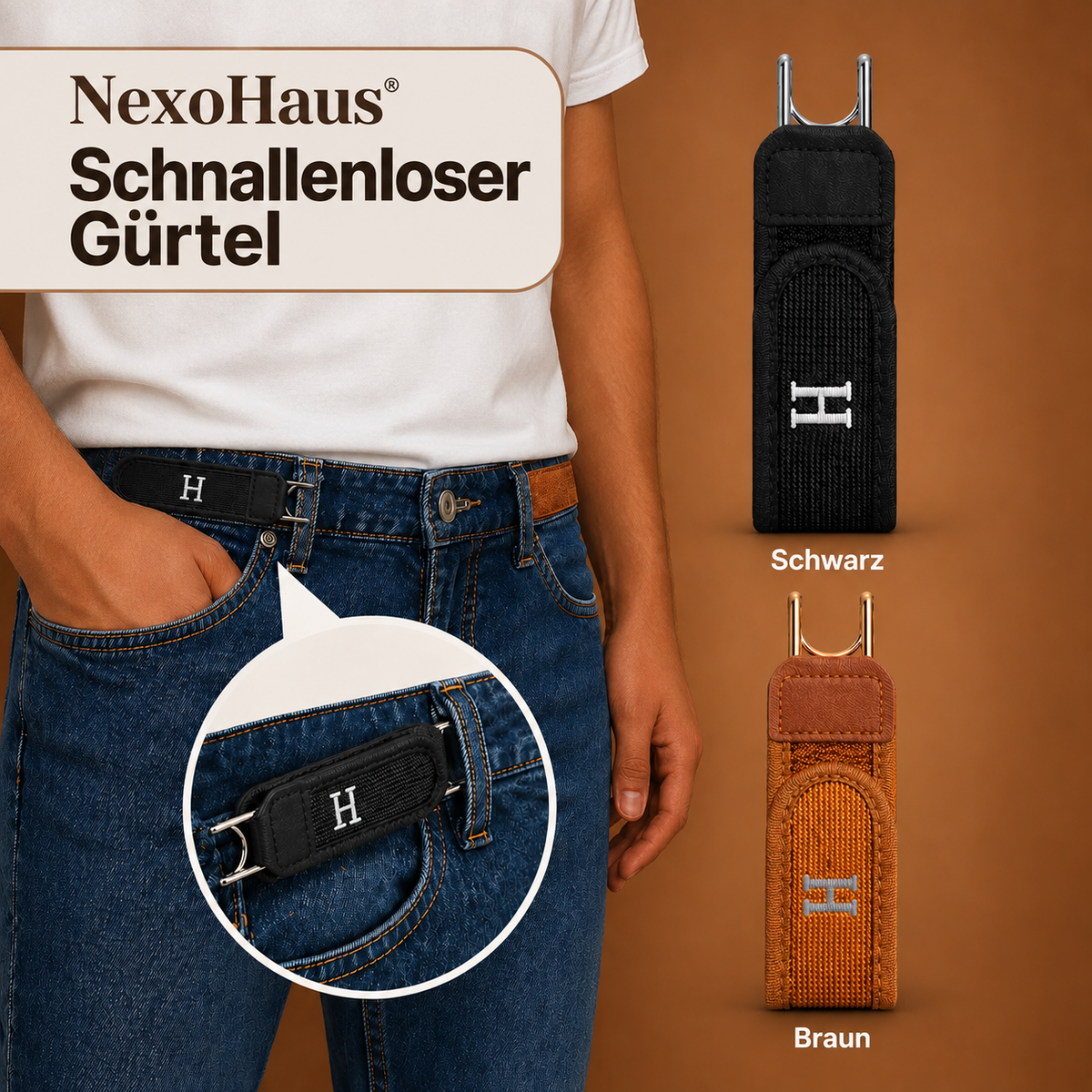 NexoHaus Schnallenloser Gürtel