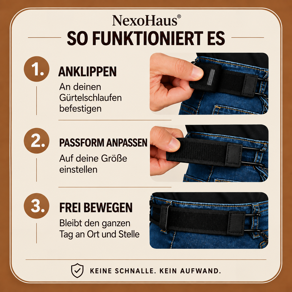 NexoHaus Schnallenloser Gürtel