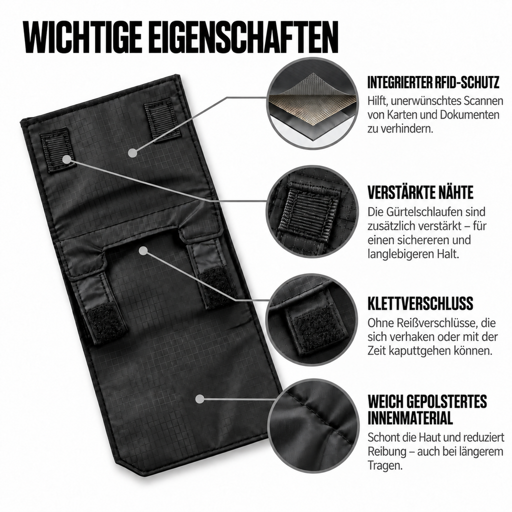 NexoHaus Versteckte Gürteltasche
