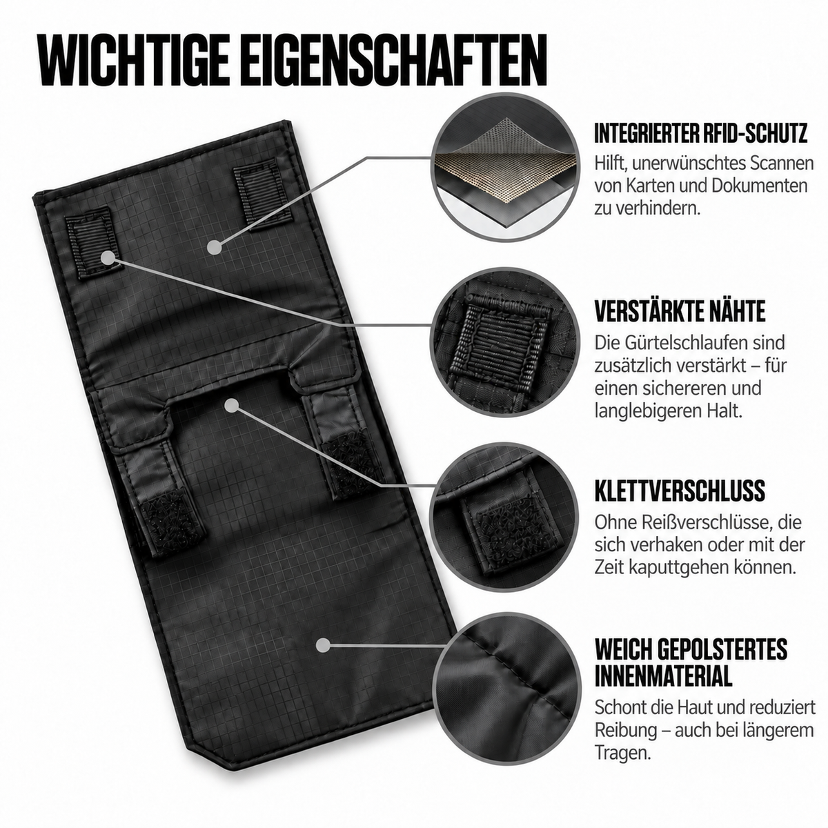 NexoHaus Versteckte Gürteltasche