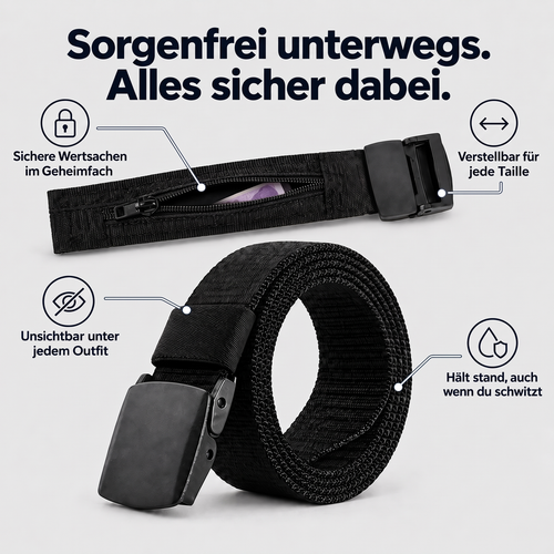 Sicherheitsgürtel mit Geheimfach